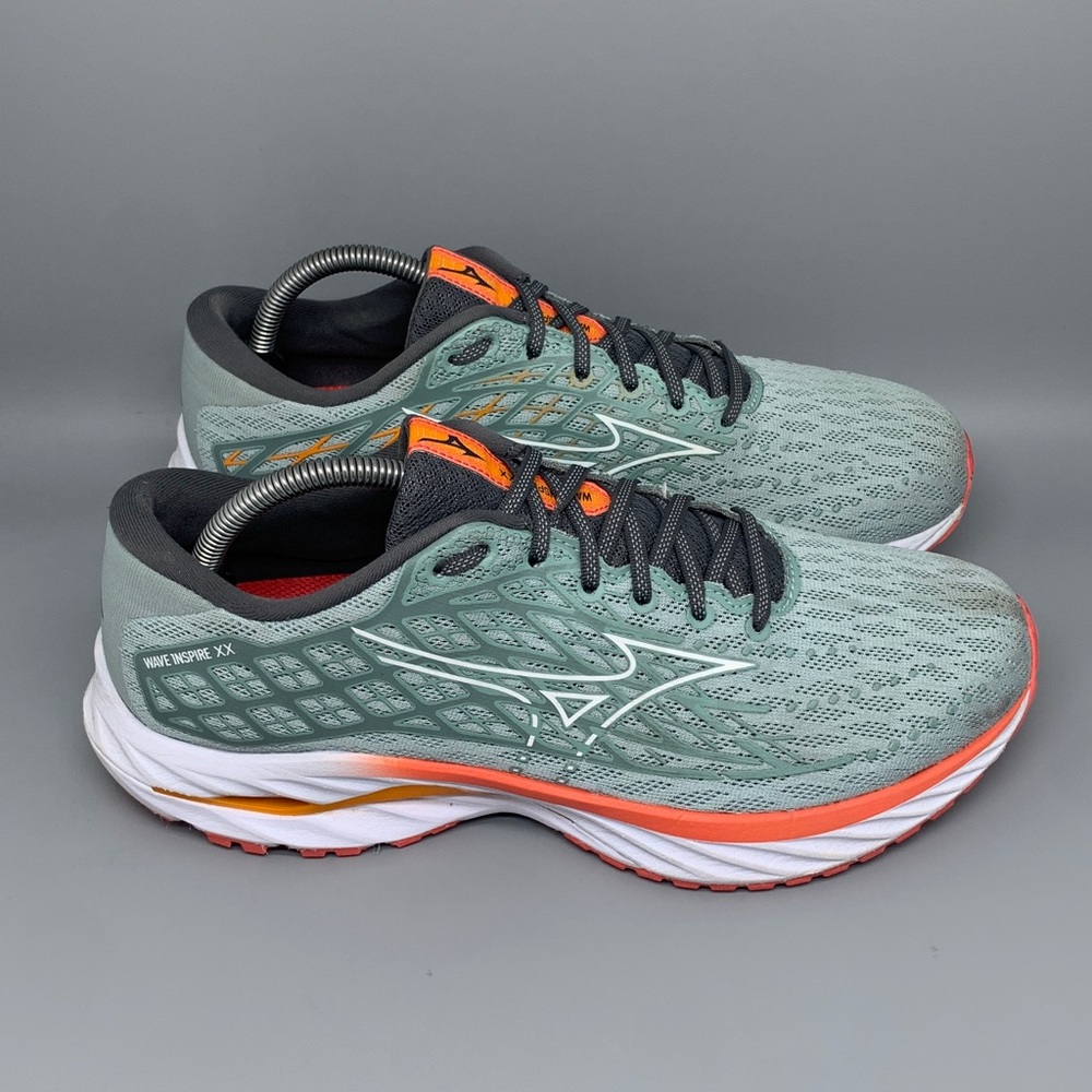 Mizuno Wave Inspire 20‎ Green Orange Running Shoes J1GD246442 Women's Sz 11